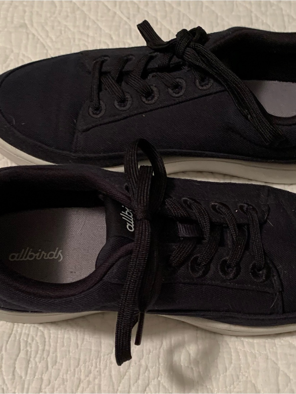 allbirds Canvas Pacer Black Low-Top Sneakers with White Rubber Sole